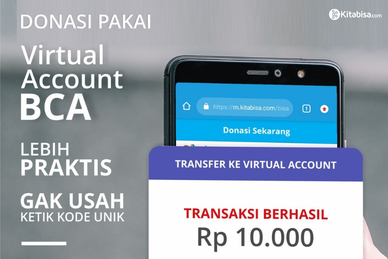 Donasi Mudah dengan Virtual Account BCA di Kitabisa